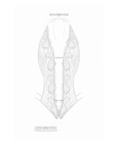 Ensemble body ouvert Renee blanc - Christine