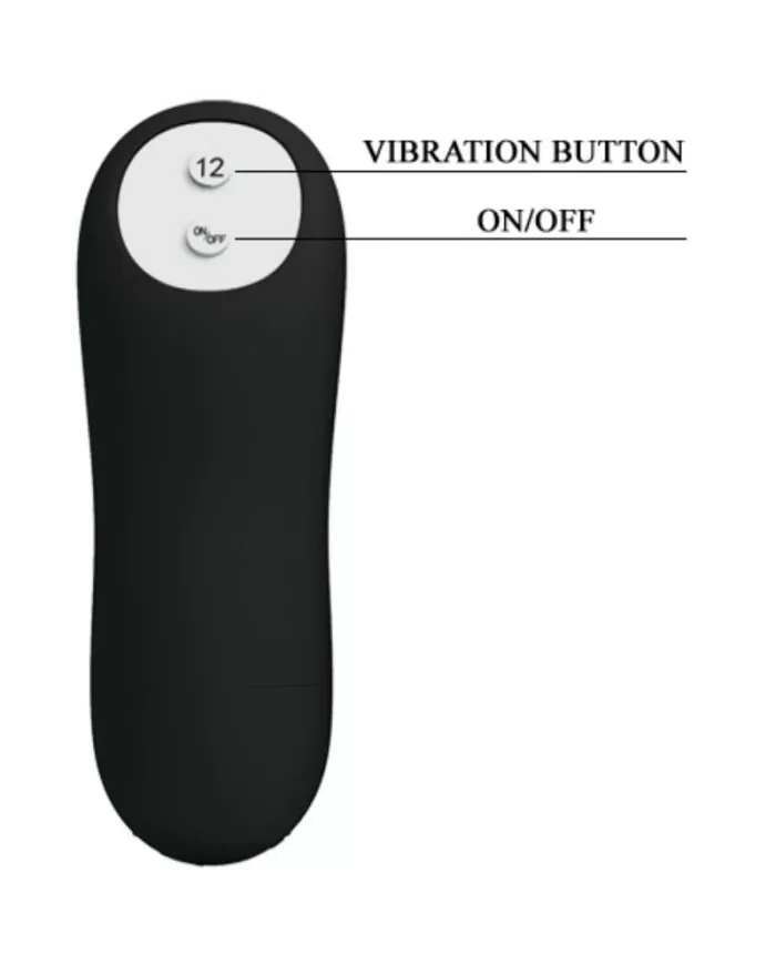 PRETTY LOVE - PLUG ANAL EN SILICONE FORME PÉNIS ET 12 MODES DE VIBRATION NOIR PRETTY LOVE - PLUG ANAL EN SILICONE FORME PÉNIS ET 12 MODES DE VIBRATION NOIR