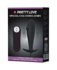 PRETTY LOVE - PLUG ANAL EN SILICONE FORME PÉNIS ET 12 MODES DE VIBRATION NOIR PRETTY LOVE - PLUG ANAL EN SILICONE FORME PÉNIS ET 12 MODES DE VIBRATION NOIR
