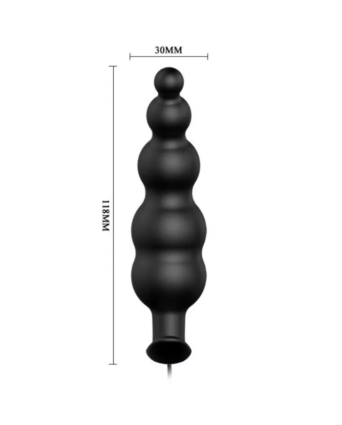 PRETTY LOVE - PLUG ANAL SILICONE EXTRA STIMULATION ET 12 MODES DE VIBRATION NOIR PRETTY LOVE - PLUG ANAL SILICONE EXTRA STIMULATION ET 12 MODES DE VIBRATION NOIR