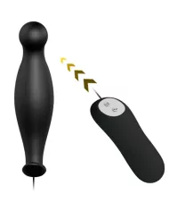 PRETTY LOVE - PLUG ANAL EN SILICONE 12 MODES DE VIBRATION NOIR