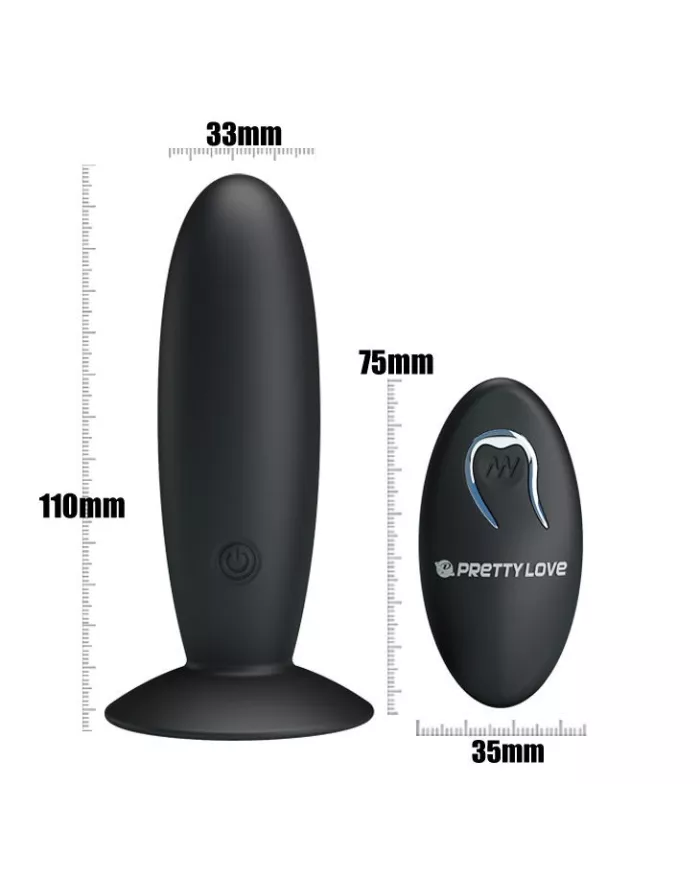 PRETTY LOVE - PLUG ANAL RECHARGEABLE AVEC VIBRATION ET CONTRÔLE