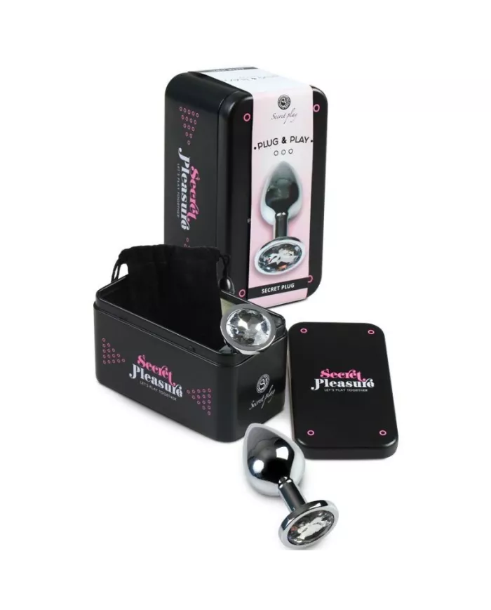 SECRETPLAY - PLUG ANAL TRANSPARENT ALUMINIUM 8 CM SECRETPLAY - PLUG ANAL TRANSPARENT ALUMINIUM 8 CM