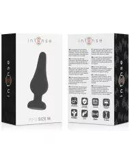 INTENSE - PLUG ANAL PIPO M SILICONE NOIR 11 CM INTENSE - PLUG ANAL PIPO M SILICONE NOIR 11 CM