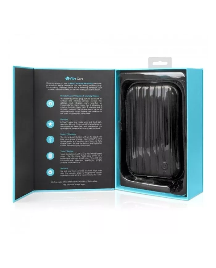 B-VIBE - RIMMING TÉLÉCOMMANDE PLUG ANAL PETITE NOIR B-VIBE - RIMMING TÉLÉCOMMANDE PLUG ANAL PETITE NOIR