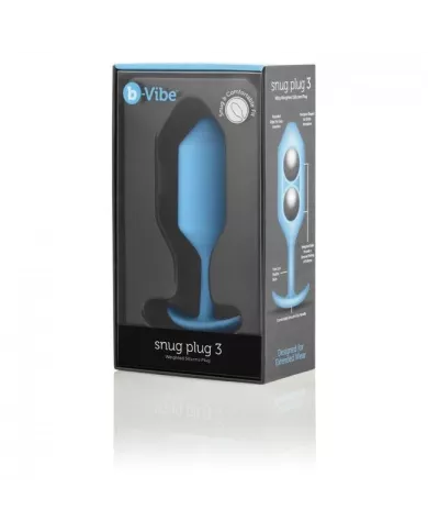 B-VIBE - SNUG PLUG ANAL 3 BLEU CIEL