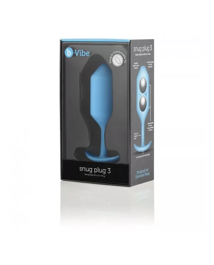 B-VIBE - SNUG PLUG ANAL 3 BLEU CIEL B-VIBE - SNUG PLUG ANAL 3 BLEU CIEL