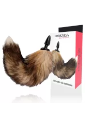 DARKNESS - QUEUE NATURELLE AVEC PLUG ANAL EN SILICONE 10 CM DARKNESS - QUEUE NATURELLE AVEC PLUG ANAL EN SILICONE 10 CM