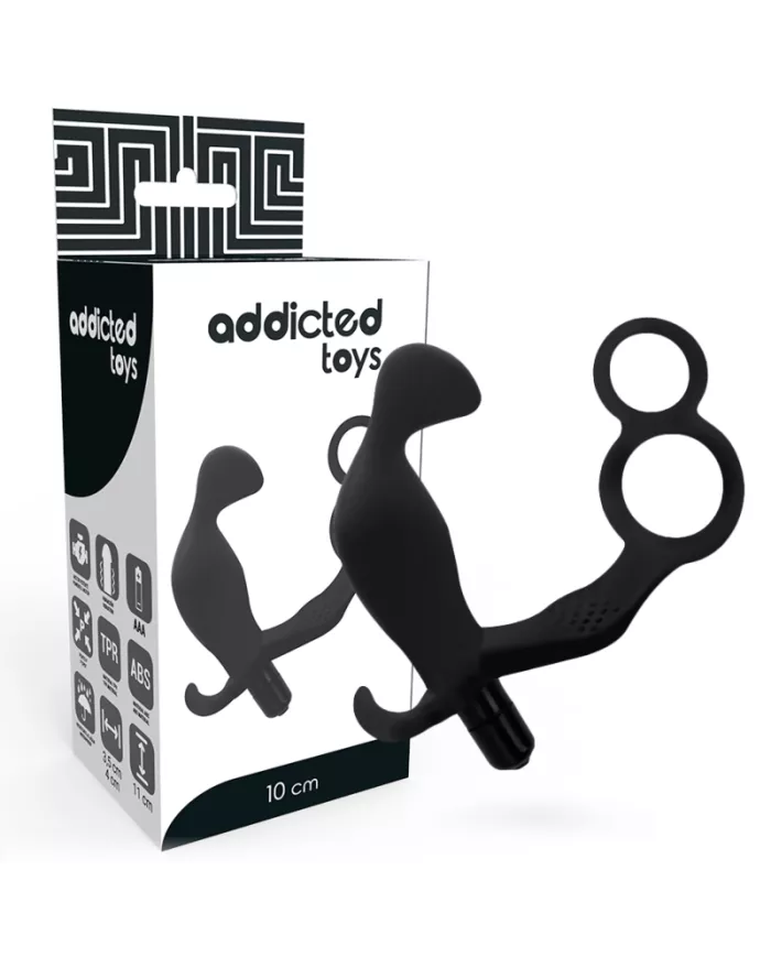 ADDICTED TOYS - PLUG ANAL AVEC DOUBLE ANNEAU PÉNIS ET TESTICULES NOIR ADDICTED TOYS - PLUG ANAL AVEC DOUBLE ANNEAU PÉNIS ET TESTICULES NOIR