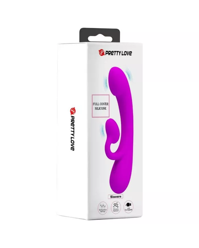 PRETTY LOVE - VIBRATEUR SINCÈRE ET ONDES STIMULANTES CLITORIDIENNES SILICONE VIOLET PRETTY LOVE - VIBRATEUR SINCÈRE ET ONDES STIMULANTES CLITORIDIENNES SILICONE VIOLET