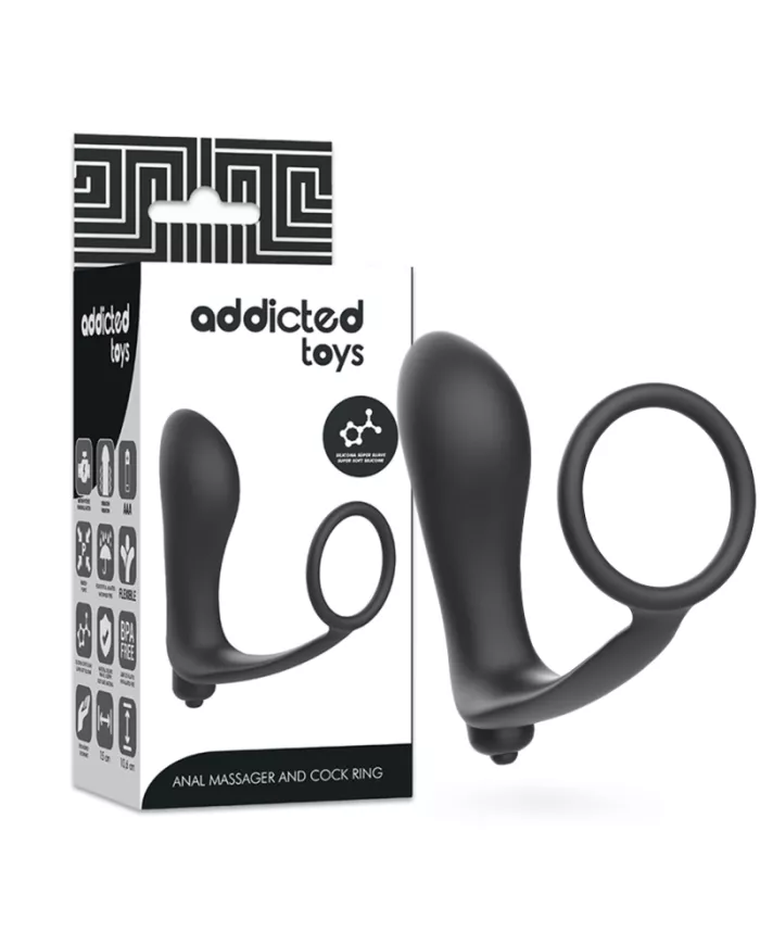 ADDICTED TOYS - PLUG ANAL VIBRANT AVEC ANNEAU PÉNIS