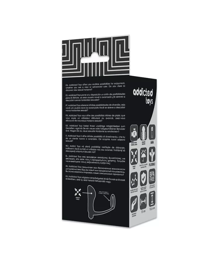 ADDICTED TOYS - PLUG ANAL VIBRANT AVEC ANNEAU PÉNIS