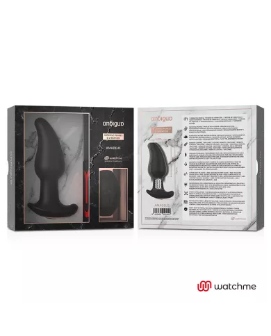 ANBIGUO - VIBRATEUR ANAL PLUG TÉLÉCOMMANDE WATCHME AVEC ROTATION DES PERLES AMADEUS