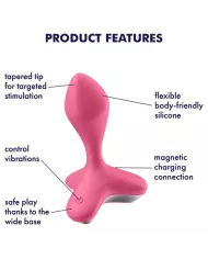 SATISFYER - VIBRATEUR  PLUG GAME CHANGER ROSE