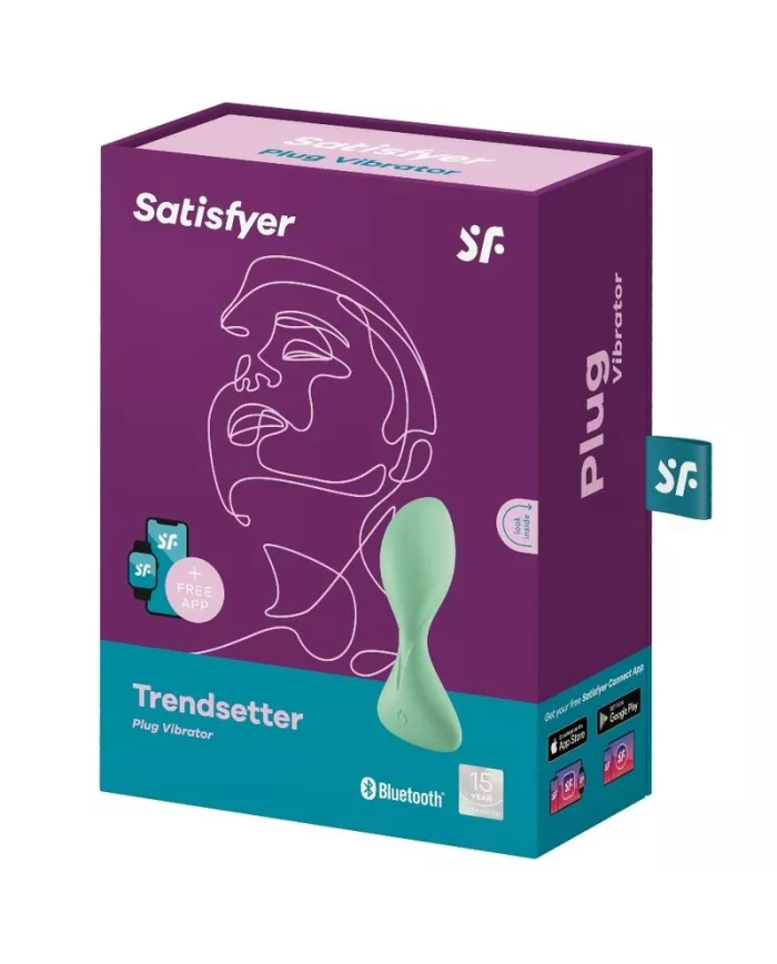 SATISFYER - APPLICATION DE PLUG VIBRANT TRENDSETTER VERT