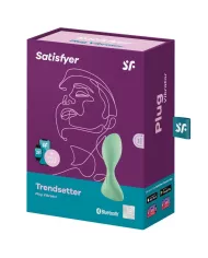 SATISFYER - APPLICATION DE PLUG VIBRANT TRENDSETTER VERT