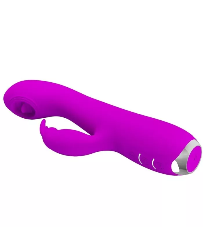 PRETTY LOVE - VIBRATEUR RECHARGEABLE RACHEL AVEC ONDES STIMULANTES VIOLET