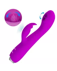 PRETTY LOVE - VIBRATEUR RECHARGEABLE RACHEL AVEC ONDES STIMULANTES VIOLET