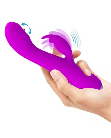 PRETTY LOVE - VIBRATEUR RECHARGEABLE RACHEL AVEC ONDES STIMULANTES VIOLET