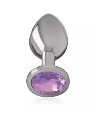 INTENSE - PLUG ANAL EN MÉTAL ALUMINIUM AVEC CRISTAL VIOLET TAILLE S