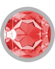 INTENSE - PLUG ANAL EN MÉTAL ALUMINIUM AVEC CRISTAL ROUGE TAILLE S