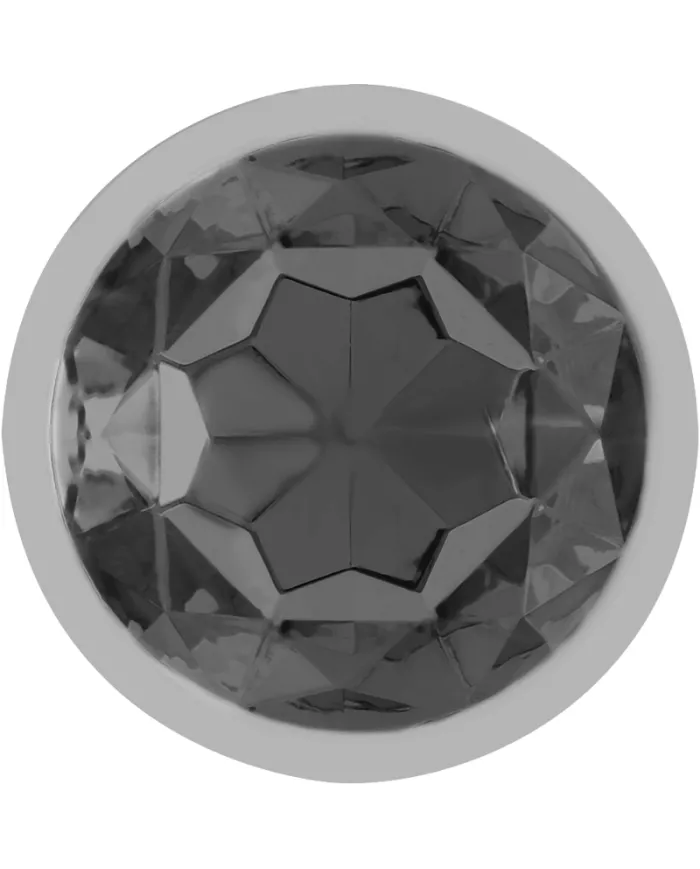 INTENSE - PLUG ANAL EN MÉTAL ALUMINIUM AVEC VERRE NOIR TAILLE L