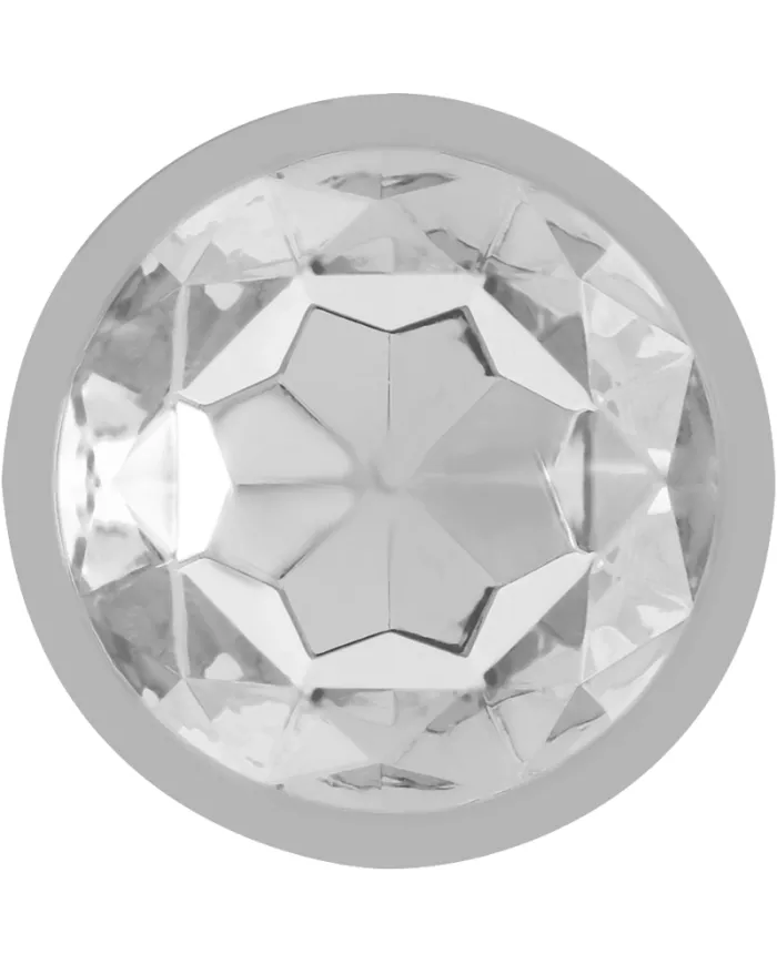 INTENSE - PLUG ANAL EN MÉTAL ALUMINIUM AVEC CRISTAL DARGENT TAILLE M