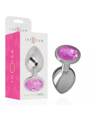 INTENSE - PLUG ANAL EN MÉTAL ALUMINIUM AVEC CRISTAL ROSE TAILLE L INTENSE - PLUG ANAL EN MÉTAL ALUMINIUM AVEC CRISTAL ROSE TAILLE L