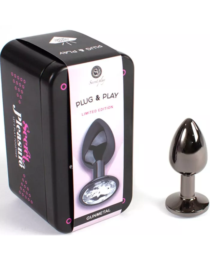 SECRETPLAY - PLUG ANAL EN GUNMETAL PETITE TAILLE 7 CM