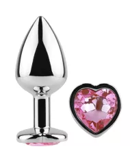 SECRETPLAY - PLUG ANAL EN MÉTAL COEUR FUCHSIA PETITE TAILLE 7 CM
