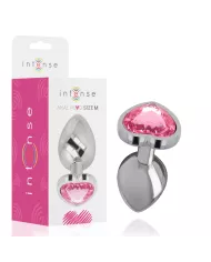 INTENSE - PLUG ANAL EN MÉTAL ALUMINIUM COEUR ROSE TAILLE M INTENSE - PLUG ANAL EN MÉTAL ALUMINIUM COEUR ROSE TAILLE M