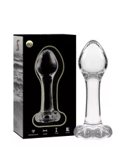 NEBULA SERIES BY IBIZA - PLUG ANAL MODÈLE 2 VERRE BOROSILICATE CLAIR 11 CM -O- 3.5 CM
