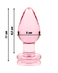 NEBULA SERIES BY IBIZA - PLUG ANAL MODÈLE 3 VERRE BOROSILICATE ROSE 11 CM -O- 5 CM