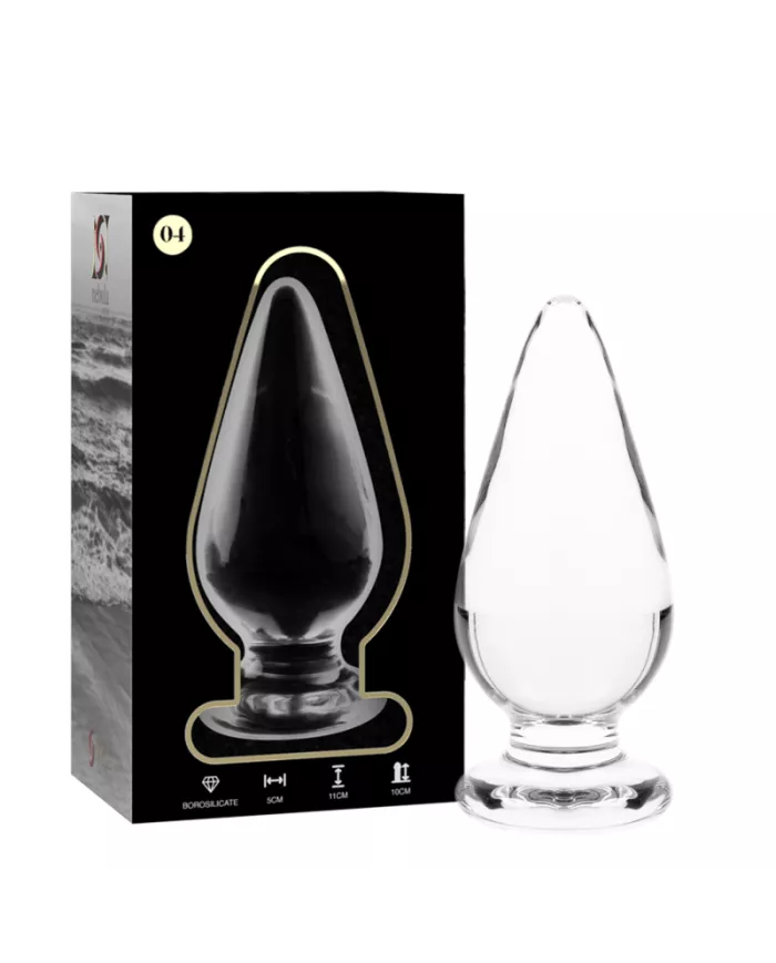 NEBULA SERIES BY IBIZA - PLUG ANAL MODÈLE 4 VERRE BOROSILICATE CLAIR 11 CM -O- 5 CM