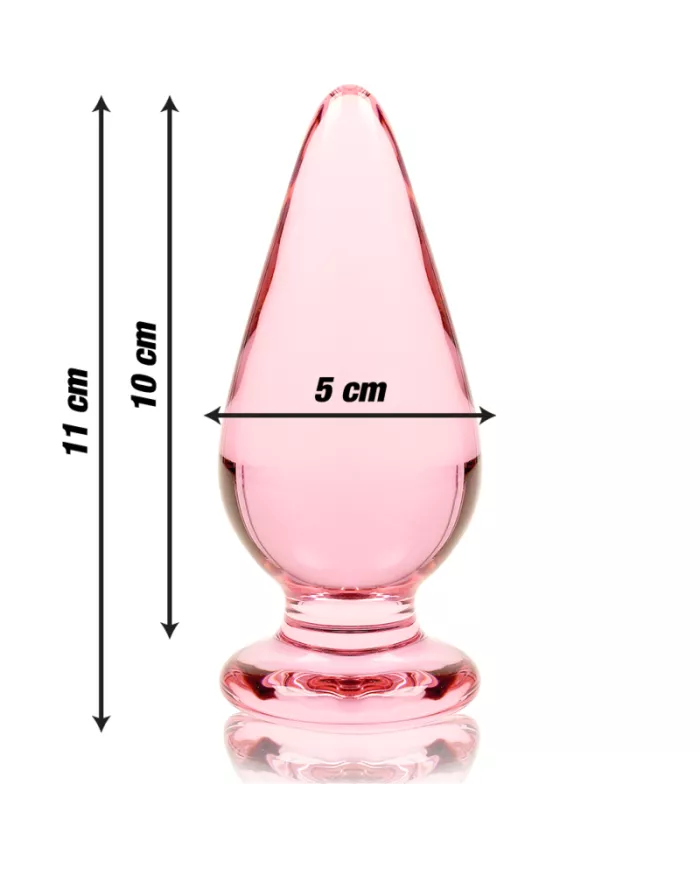 NEBULA SERIES BY IBIZA - PLUG ANAL MODÈLE 4 VERRE BOROSILICATE ROSE 11 CM -O- 5 CM