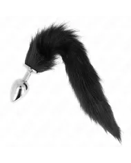KINK - PLUG ANAL TAILLE L 10 X 4 CM AVEC QUEUE SYNTHÉTIQUE 40 CM NOIR