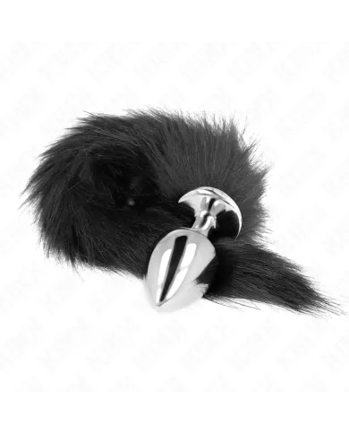 KINK - PLUG ANAL TAILLE L 10 X 4 CM AVEC QUEUE SYNTHÉTIQUE 40 CM NOIR KINK - PLUG ANAL TAILLE L 10 X 4 CM AVEC QUEUE SYNTHÉTIQUE 40 CM NOIR