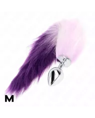 KINK - PLUG ANAL TAILLE M 8 X 3,5 CM AVEC QUEUE SYNTHÉTIQUE 40 CM VIOLET
