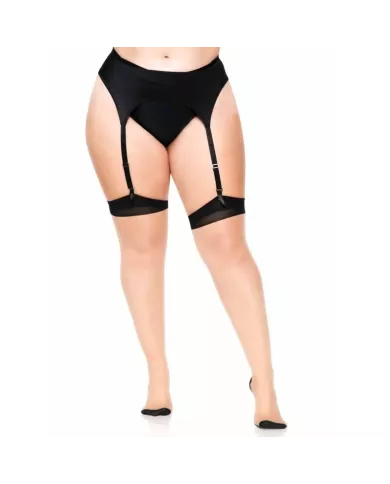 LEG AVENUE - PLUS LYCRA SHEER 2 TONS CUISSES HAUTES AVEC COUTURE ARRIÈRE ET TALON CUBAIN
