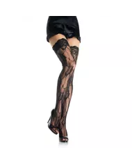 LEG AVENUE -BAS EN DENTELLE ROMANTIQUE FLEURIE LEG AVENUE -BAS EN DENTELLE ROMANTIQUE FLEURIE