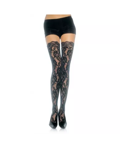 LEG AVENUE - BAS EN DENTELLE FLEURIE