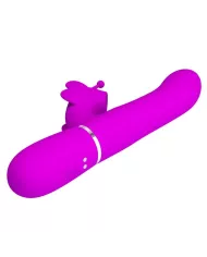 PRETTY LOVE - VIBRATEUR MULTIFONCTION LAPIN 4 EN 1 PAPILLON FUCHSIA