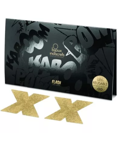 BIJOUX - INDISCRETS CACHE-MAMETAUX FLASH OR