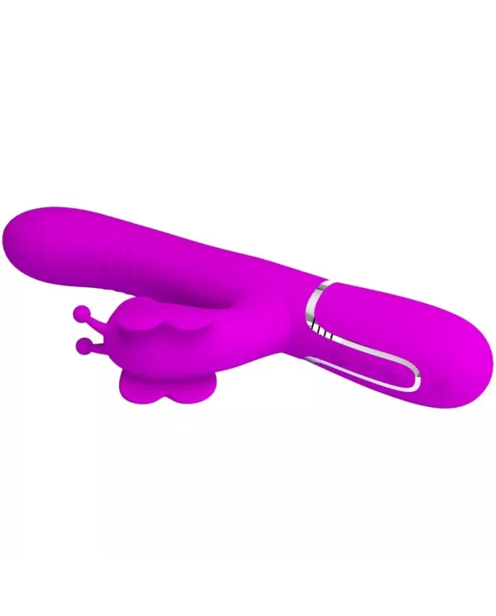 PRETTY LOVE - VIBRATEUR MULTIFONCTION LAPIN 4 EN 1 PAPILLON FUCHSIA