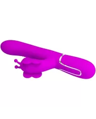 PRETTY LOVE - VIBRATEUR MULTIFONCTION LAPIN 4 EN 1 PAPILLON FUCHSIA