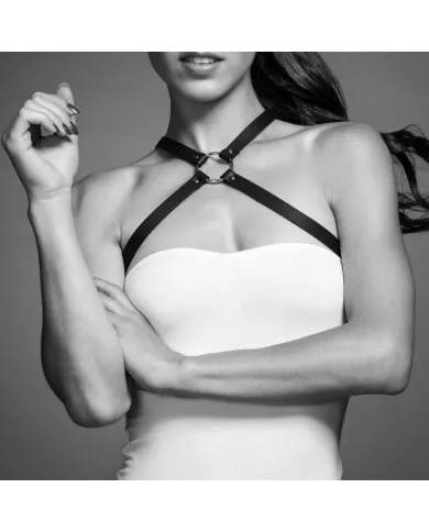 BIJOUX - INDISCRETS HARNAIS POITRINE CROISÉ MAZE NOIR