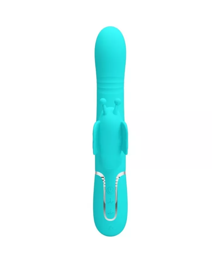 PRETTY LOVE - VIBRATEUR MULTIFONCTION LAPIN 4 EN 1 PAPILLON AQUA VERT