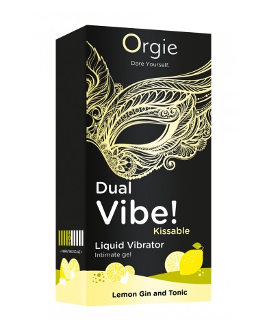 Gel d'excitation Dual Vibe Lemon Gin Tonic Liquid Vibrator