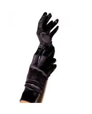 LEG AVENUE - GANTS SATIN NOIR LEG AVENUE - GANTS SATIN NOIR