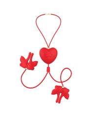 ARMONY - PINCES À TÉTONS MAGNÉTIQUES À VIBRATION FORME PAPILLON ROUGES